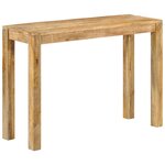 vidaXL Table console 110x35x76 cm Bois de manguier brut