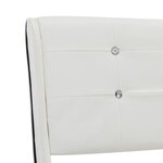 Vidaxl cadre de lit blanc similicuir 135x190 cm
