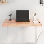vidaXL Dessus de table bois massif traité bordure assortie