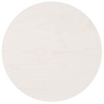 vidaXL Dessus de table rond blanc Ø40x3 cm bois de pin massif