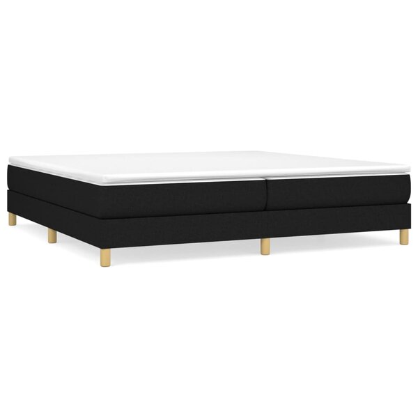 vidaXL Cadre de Lit Noir 200x200 cm Tissu
