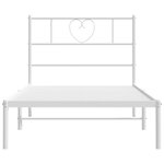 vidaXL Cadre de lit métal sans matelas et tête de lit blanc 100x200 cm