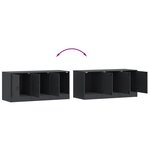 vidaXL Meuble TV anthracite 99x39x44 cm acier