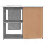 vidaXL Bureau d'angle Gris béton 145x100x76 cm Bois d'ingénierie