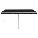vidaXL Auvent manuel rétractable avec LED 400x350 cm Anthracite