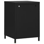vidaXL Tables de chevet 2 Pièces Noir 35x35x51 cm Acier