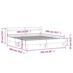 vidaXL Cadre de lit sans matelas chêne sonoma 160x200 cm