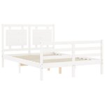 vidaXL Cadre de lit sans matelas blanc 120x200 cm bois massif