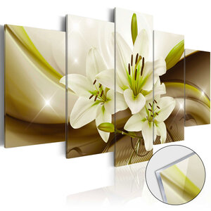 Tableau sur verre acrylique - modern lily [glass] l x h en cm 100x50