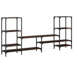 vidaXL Meuble TV chêne marron 206 5x28 5x95 cm bois d'ingénierie