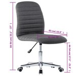 vidaXL Chaises à manger lot de 2 gris foncé tissu