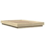 vidaXL Cadre de lit avec lumières LED chêne sonoma 120x200 cm