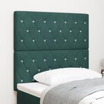 vidaXL Tête de lit LED vert foncé 90 cm Velours