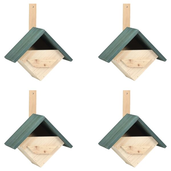 vidaXL Nichoirs 4 Pièces 24x16x30 cm Bois de sapin