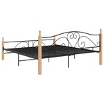 vidaXL Cadre de lit sans matelas noir métal 180x200 cm