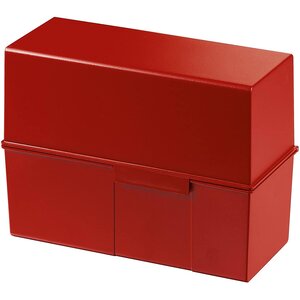 Boîte à fiches A5 paysage plastique rouge HAN