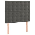 vidaXL Cadre de lit avec tête de lit Gris foncé 100x200 cm Velours