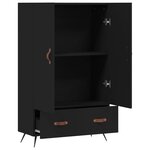vidaXL Buffet haut noir 69 5x31x115 cm bois d'ingénierie