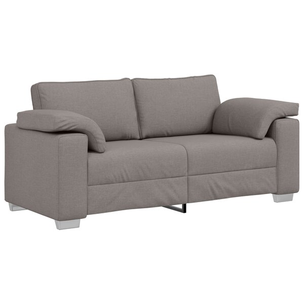 Canapé Loveseat Taupe 140 cm en Tissu