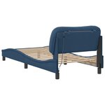vidaXL Cadre de lit avec lumières LED bleu 90x190 cm tissu