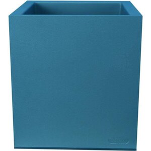 Bac à fleurs rectangulaire GRANIT - Plastique - 60 x 30 cm - Bleu