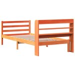 vidaXL Cadre de lit sans matelas cire marron 90x200 cm bois pin massif