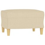 vidaXL Ensemble de canapés 4 Pièces avec coussins crème tissu