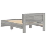 vidaXL Cadre de lit avec tête de lit sonoma gris 100x200 cm