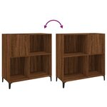 vidaXL Armoire à disques chêne marron 84 5x38x89 cm bois d'ingénierie