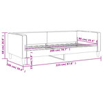 vidaXL Lit de repos sans matelas taupe 90x200 cm tissu