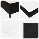 Lit box spring vidaXL avec matelas Noir 160x200 cm Velours