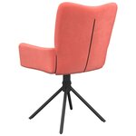 vidaXL Chaises pivotantes à manger lot de 2 Rose Velours