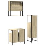 vidaXL Ensemble de meubles de salle de bain 3 Pièces chêne sonoma