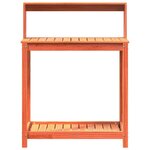 vidaXL Table de rempotage avec étagères marron bois massif de pin
