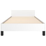 vidaXL Cadre de lit avec tête de lit Blanc 80x200 cm Similicuir
