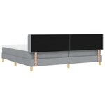 Lit avec Sommier vidaXL avec Matelas Gris Clair 200x200 cm Tissu