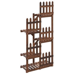 vidaXL Support à fleurs 60x25x130 cm bois massif de sapin