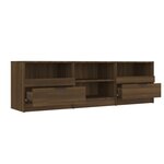 vidaXL Meuble TV Chêne marron 150x33 5x45 cm Bois d'ingénierie