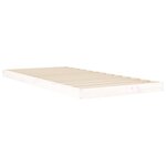 vidaXL Cadre de lit Blanc 90x200 cm Bois de pin massif