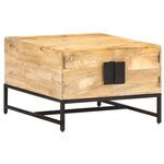 vidaXL Table basse 67x67x45 cm Bois de manguier massif