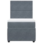vidaXL Sommier à lattes de lit et matelas Gris foncé 90x200 cm Velours