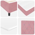 Lit à ressort vidaXL avec matelas rose Super King en velours