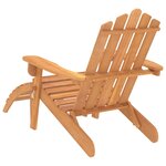 vidaXL Chaises Adirondack de jardin repose-pieds lot de 2 Bois acacia