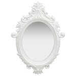vidaXL Miroir mural style château 56x76 cm Blanc