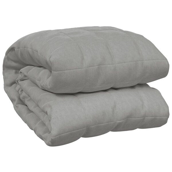 vidaXL Couverture lestée Gris 140x200 cm 6 kg Tissu