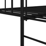 vidaXL Cadre de lit jumeau avec lit gigogne Noir 100x200 cm Acier