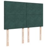 vidaXL Sommier à lattes de lit et matelas Vert foncé 140x190cm Velours