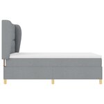 Lit à ressorts vidaXL avec matelas Gris clair 140x200 cm Tissu