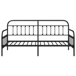 vidaXL Cadre de lit daybed Noir 90x200 cm Acier