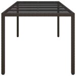 vidaXL Table de jardin Marron 250x100x75 cm Poly Rattan